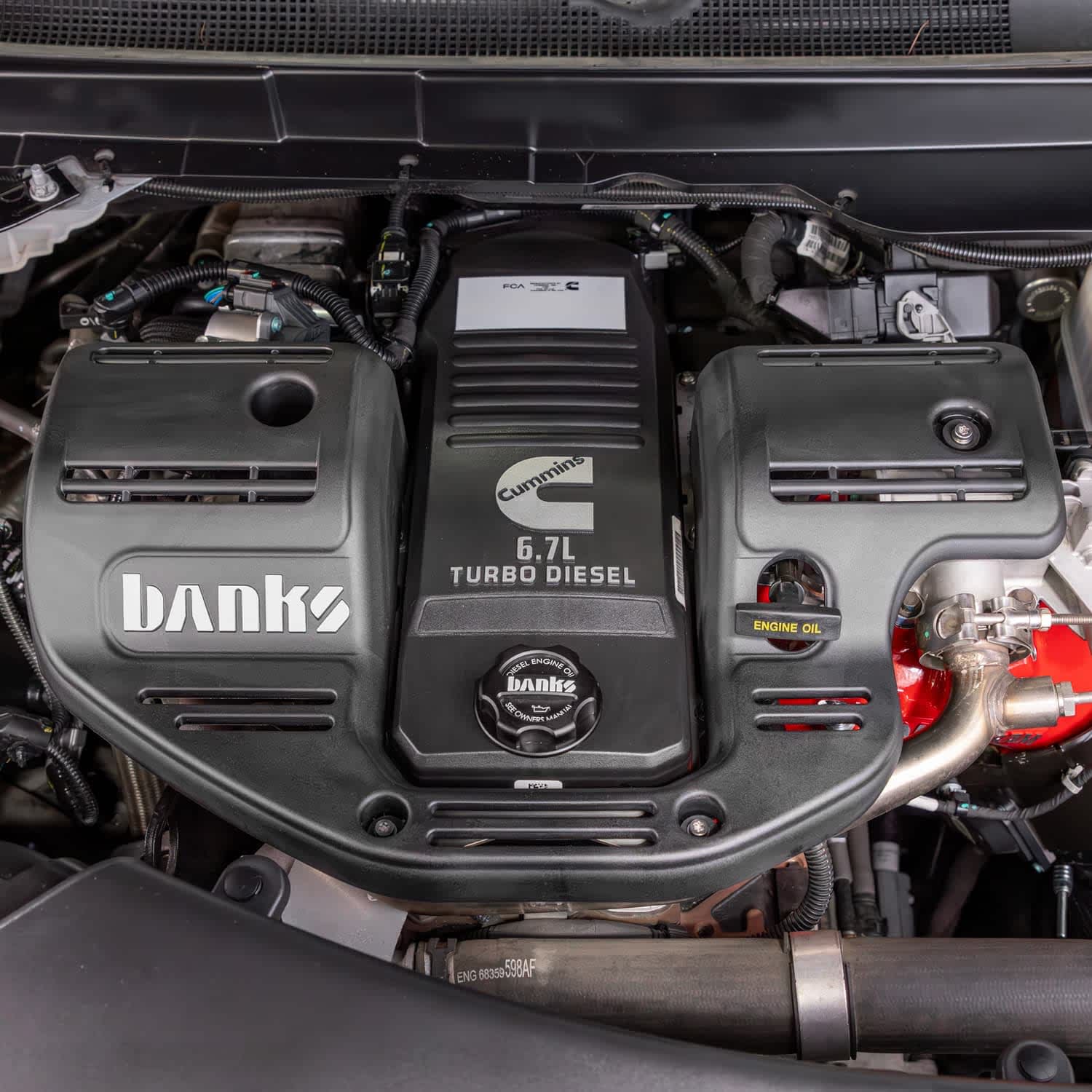 Banks Engine Cover with Revolver Billet Oil Cap - Image 2