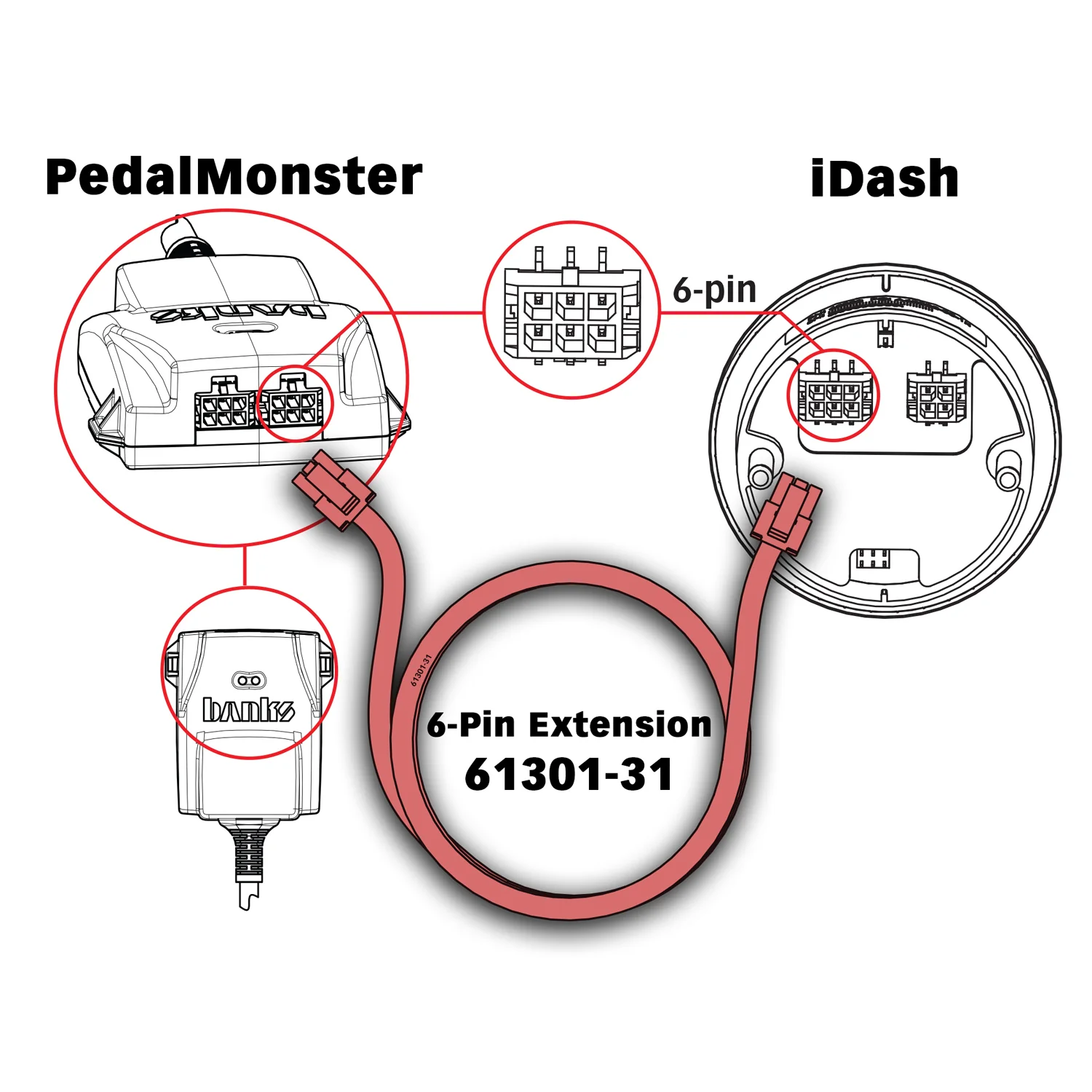 6-Pin iDash to PedalMonster Harness - Image 2